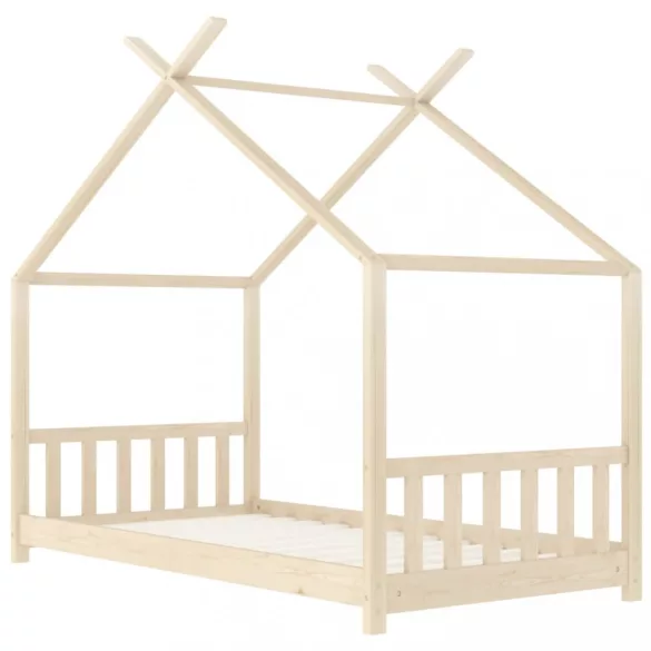 tömör fenyőfa gyerekágy-keret 70 x 140 cm