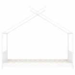 fehér tömör fenyőfa gyerekágy-keret 70 x 140 cm