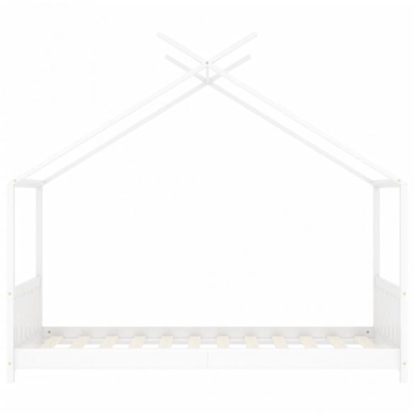 fehér tömör fenyőfa gyerekágy-keret 70 x 140 cm