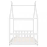 fehér tömör fenyőfa gyerekágy-keret 70 x 140 cm