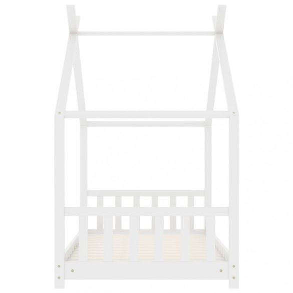 fehér tömör fenyőfa gyerekágy-keret 70 x 140 cm