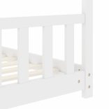 fehér tömör fenyőfa gyerekágy-keret 70 x 140 cm