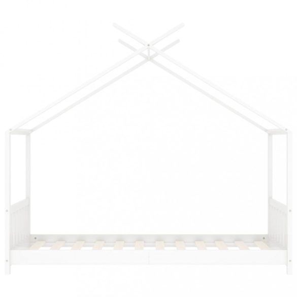 fehér tömör fenyőfa gyerekágy-keret 80 x 160 cm