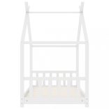 fehér tömör fenyőfa gyerekágy-keret 80 x 160 cm