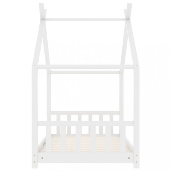 fehér tömör fenyőfa gyerekágy-keret 80 x 160 cm