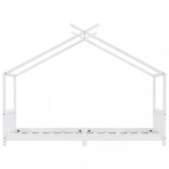 fehér tömör fenyőfa gyerekágy-keret 90 x 200 cm