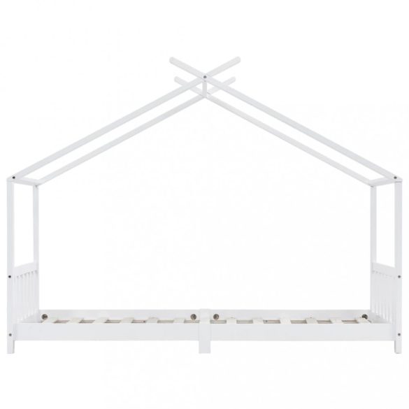 fehér tömör fenyőfa gyerekágy-keret 90 x 200 cm