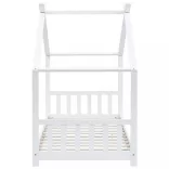 fehér tömör fenyőfa gyerekágy-keret 90 x 200 cm