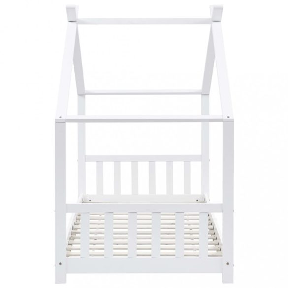 fehér tömör fenyőfa gyerekágy-keret 90 x 200 cm