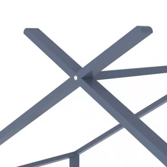 szürke tömör fenyőfa gyerekágy-keret 90 x 200 cm