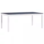 fehér és szürke fenyőfa étkezőasztal 180 x 90 x 73 cm