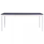 fehér és szürke fenyőfa étkezőasztal 180 x 90 x 73 cm