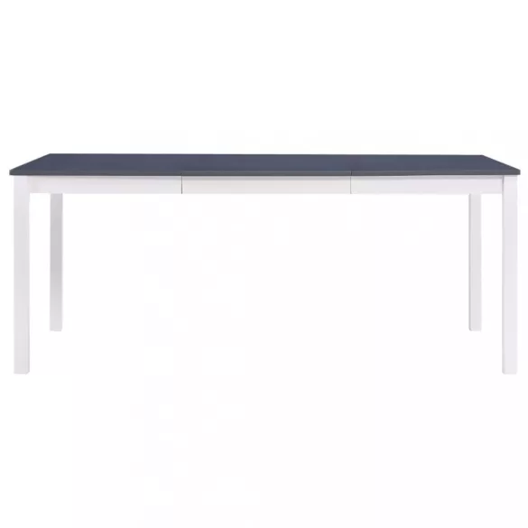 fehér és szürke fenyőfa étkezőasztal 180 x 90 x 73 cm