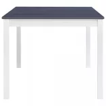 fehér és szürke fenyőfa étkezőasztal 180 x 90 x 73 cm