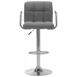 2 db világosszürke szövet bárszék