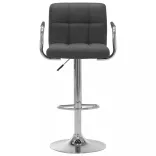 2 db sötétszürke szövet bárszék