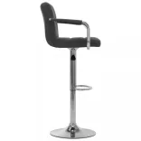 2 db sötétszürke szövet bárszék