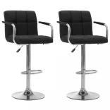 2 db fekete szövet bárszék