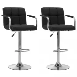 2 db fekete szövet bárszék