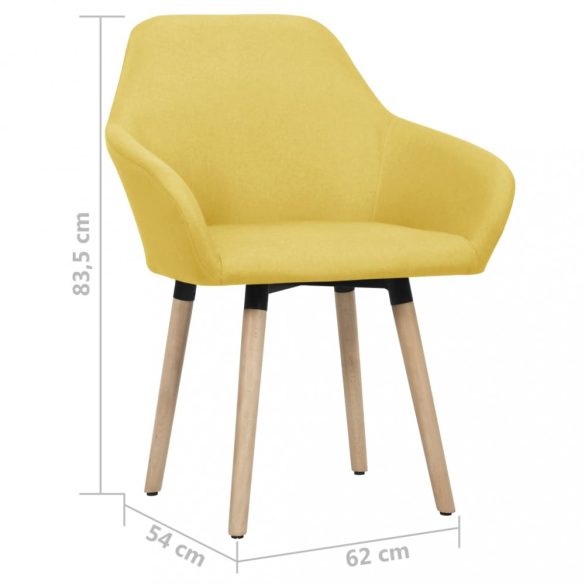 2 db sárga szövet étkezőszék