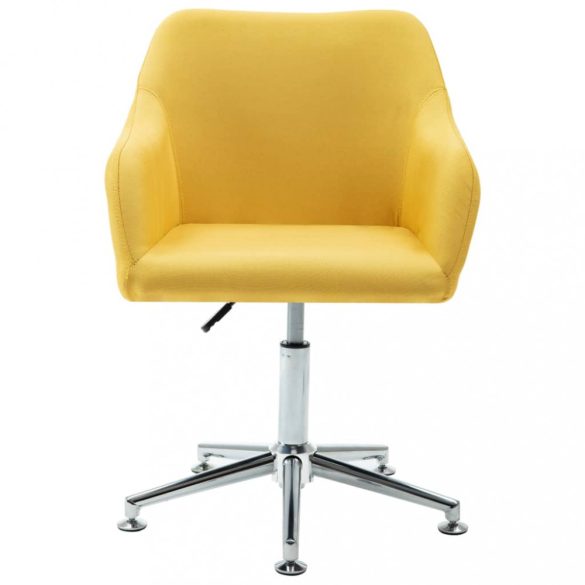 sárga szövetborítású forgó étkezőszék