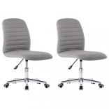 2 db világosszürke szövet étkezőszék