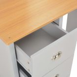 szürke öltözőasztal tükörrel és ülőkével 104 x 45 x 131 cm