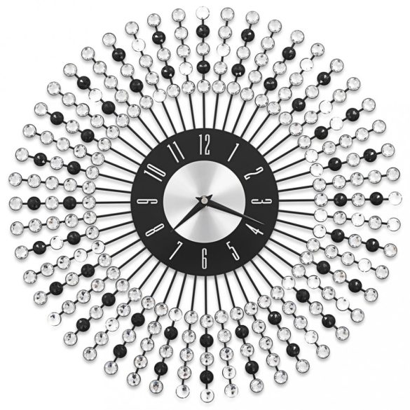 fekete fém falióra 43 cm