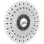 fekete fém falióra 43 cm