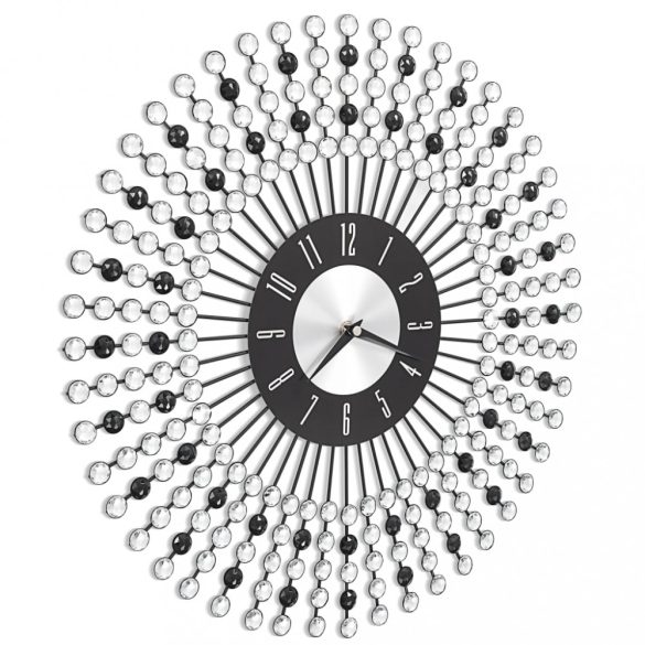 fekete fém falióra 43 cm