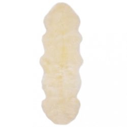 fehér báránybőr szőnyeg 60 x 180 cm