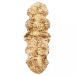 barna melanzsszínű báránybőr szőnyeg 60 x 180 cm