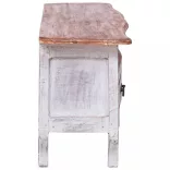 fehér tömör mahagóni fa TV-szekrény 120 x 30 x 40 cm