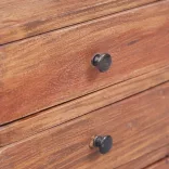 tömör mahagóni fa éjjeliszekrény 3 fiókkal 35 x 25 x 35 cm