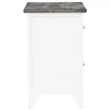 szürke és fehér császárfa éjjeliszekrény 38 x 28 x 45 cm