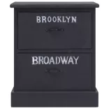 fekete császárfa éjjeliszekrény 38 x 28 x 45 cm