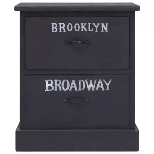 fekete császárfa éjjeliszekrény 38 x 28 x 45 cm