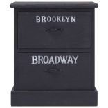 2 db fekete császárfa éjjeliszekrény 38 x 28 x 45 cm