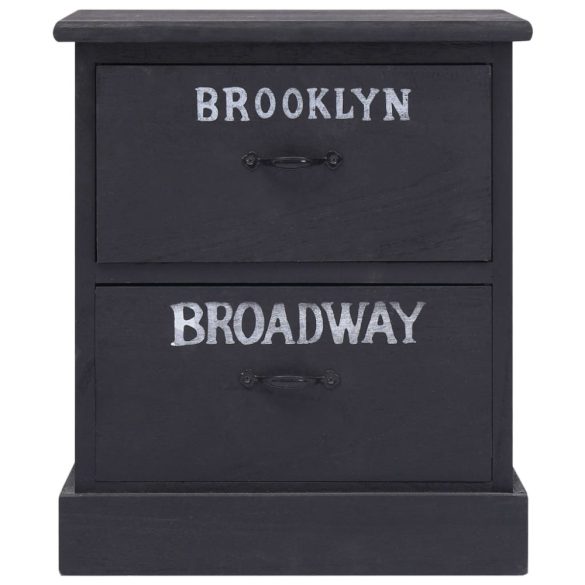 2 db fekete császárfa éjjeliszekrény 38 x 28 x 45 cm