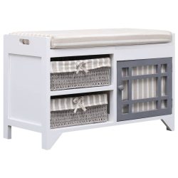 fehér császárfa előszobai pad 70 x 33,5 x 45 cm