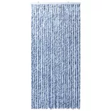 kék, fehér és ezüstszínű zsenília rovarfüggöny 100 x 220 cm