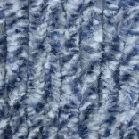 kék, fehér és ezüstszínű zsenília rovarfüggöny 100 x 220 cm