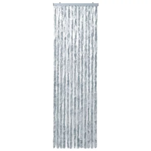 fehér és szürke zsenília rovarfüggöny 56 x 185 cm