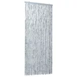 fehér és szürke zsenília rovarfüggöny 90 x 220 cm
