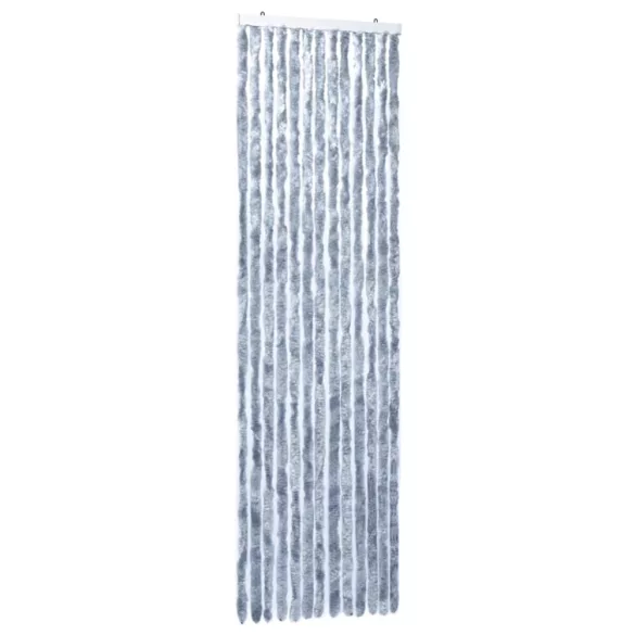 ezüstszínű zsenília rovarfüggöny 56 x 185 cm
