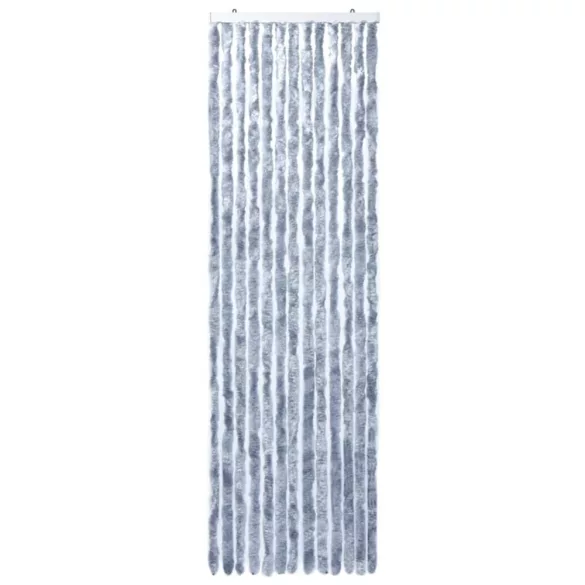 ezüstszínű zsenília rovarfüggöny 56 x 185 cm