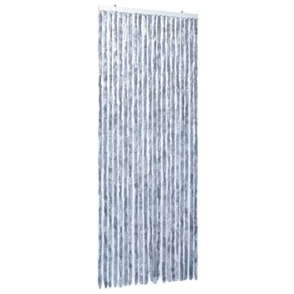ezüstszínű zsenília rovarfüggöny 90 x 220 cm