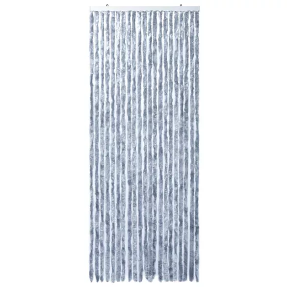 ezüstszínű zsenília rovarfüggöny 90 x 220 cm
