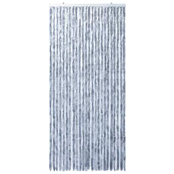 ezüstszínű zsenília rovarfüggöny 100 x 220 cm