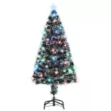 száloptikás megvilágított karácsonyfa állvánnyal és LED-es 120 cm